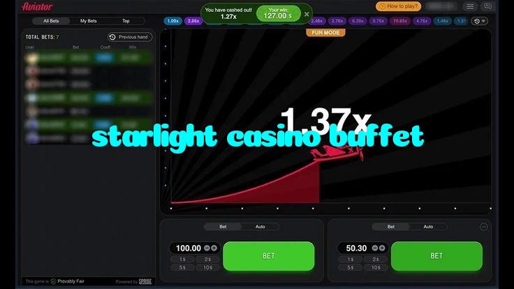 starlight casino buffet casino presented on mobile device in Pakistan with slots and live games